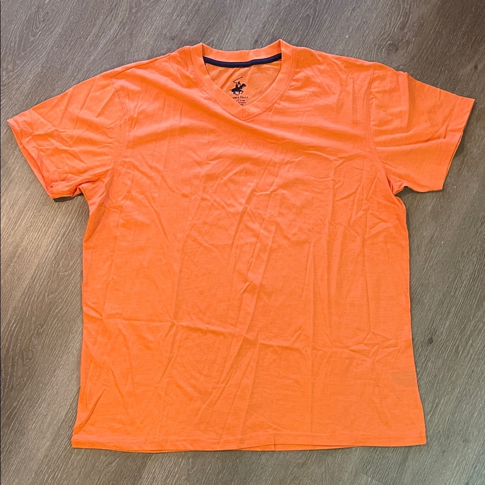 Beverly Hills Polo Club Orange V-Neck Tee XXL